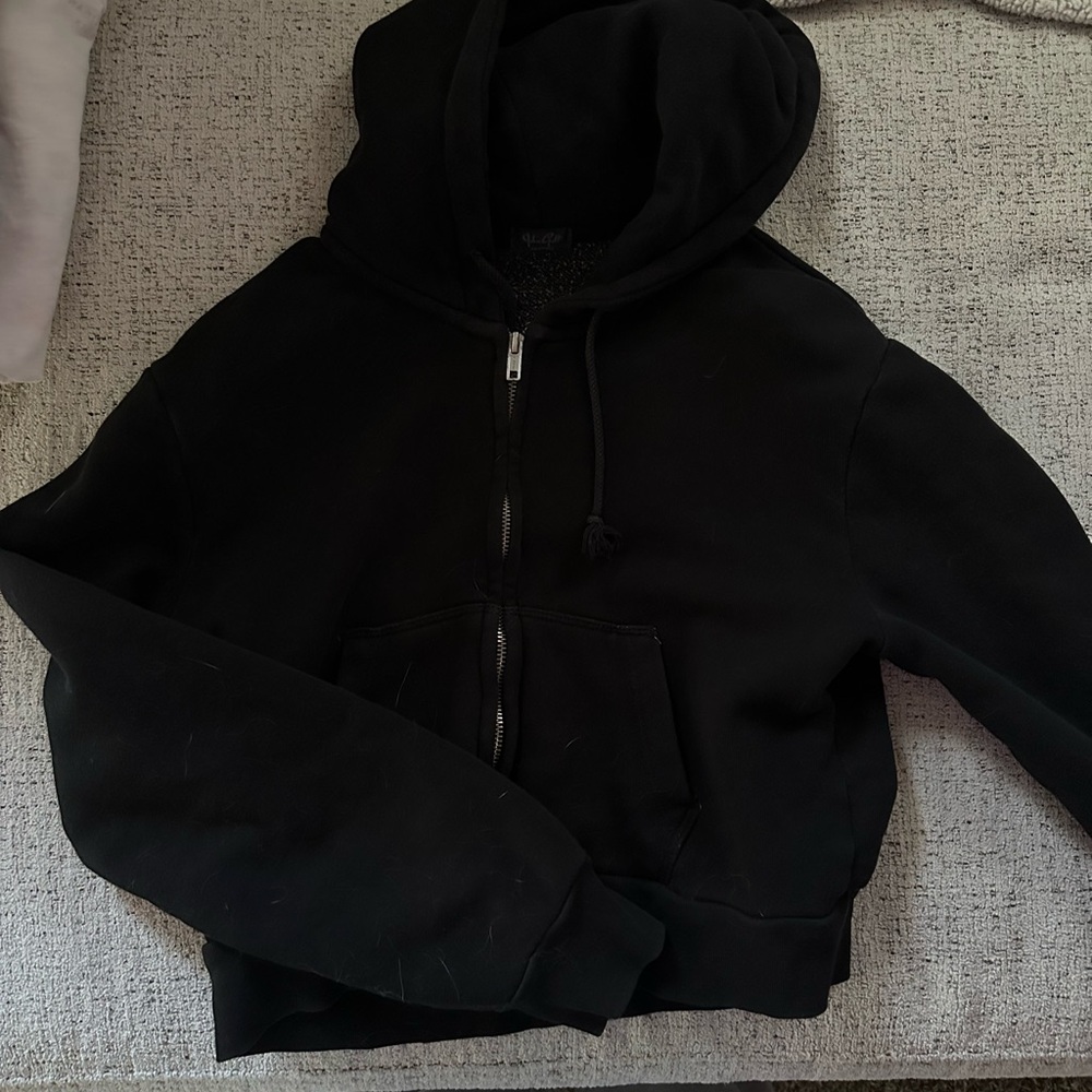 Brandy Melville Black Hoodie Jacket